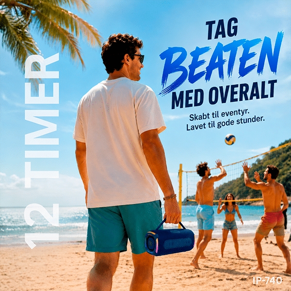 Phoenix BeachBeat Bluetooth speaker med farvet lys